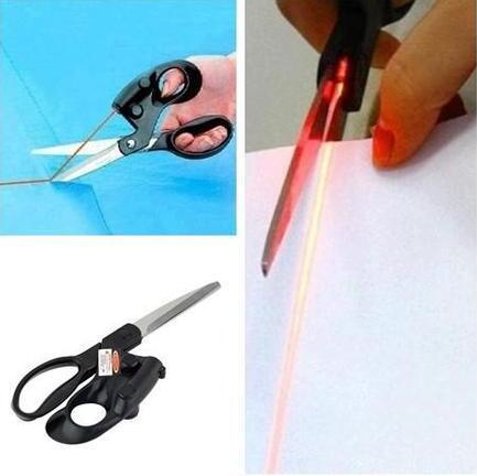 Professional Laser Guided Scissors – Straight Cutting Shears for Fabric, Sewing, Crafts, Wrapping & Gift Projects