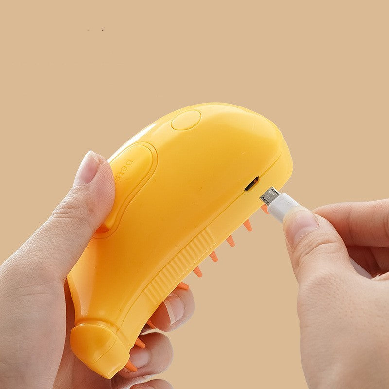 3-in-1 Pet Steam Brush Comb for Dogs & Cats – Grooming, Hair Removal, Massage