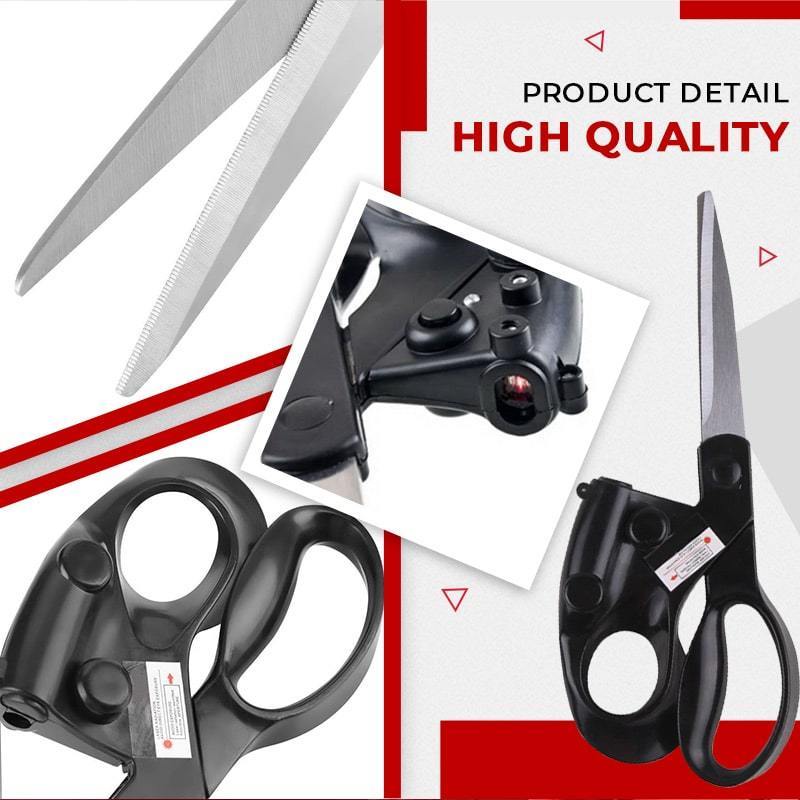 Professional Laser Guided Scissors – Straight Cutting Shears for Fabric, Sewing, Crafts, Wrapping & Gift Projects