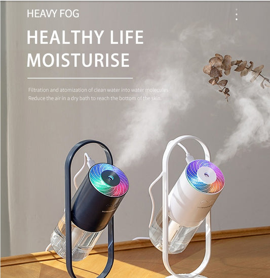 Magic Shadow USB Humidifier with LED Night Light Projection – Ultrasonic Cool Mist Maker for Home, Car, Office, Baby Room, Air Purifier Mini Diffuser