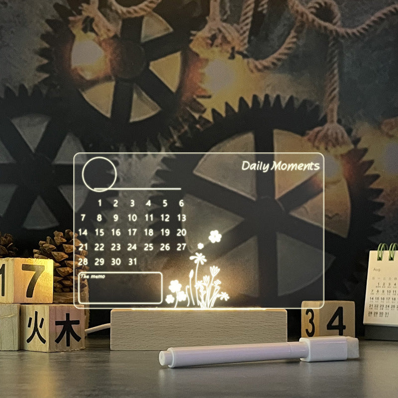 LED Note Board Night Light – USB Acrylic Message Lamp with Marker for Kids, Teens, Girlfriend, Gift