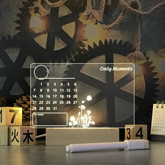 LED Note Board Night Light – USB Acrylic Message Lamp with Marker for Kids, Teens, Girlfriend, Gift