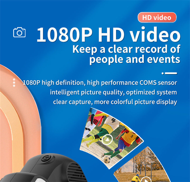 Retro Mini Camera with Screen – 1080p HD Portable Video Recorder for Indoor & Outdoor Use – Compact Travel Camera Gift for Kids & Adults – Includes Memory Card