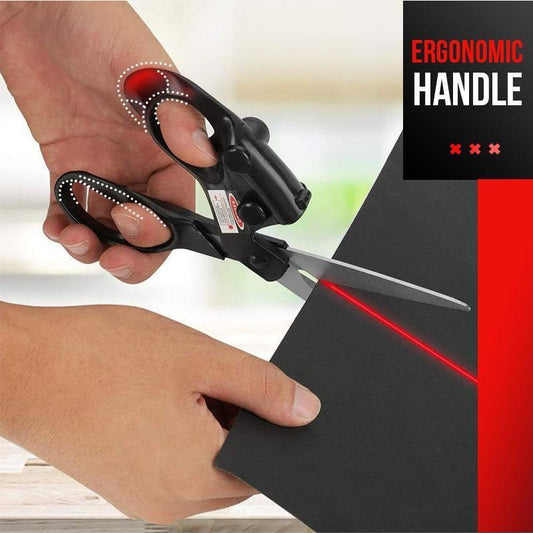 Professional Laser Guided Scissors – Straight Cutting Shears for Fabric, Sewing, Crafts, Wrapping & Gift Projects