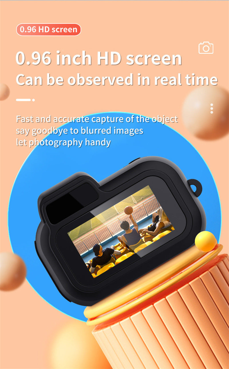 Retro Mini Camera with Screen – 1080p HD Portable Video Recorder for Indoor & Outdoor Use – Compact Travel Camera Gift for Kids & Adults – Includes Memory Card